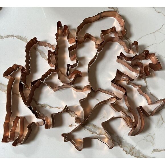 Lot Of 9 Martha Stewart by Mail Noah's Ark Copper Cookie Cutter Kit Set - Picture 14 of 16